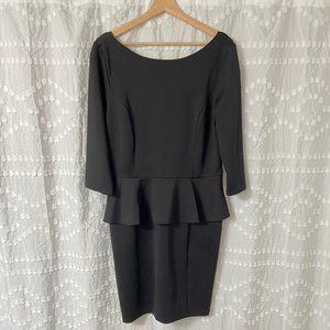Nicole by Nicole Miller Black Peplum Cocktail Dress